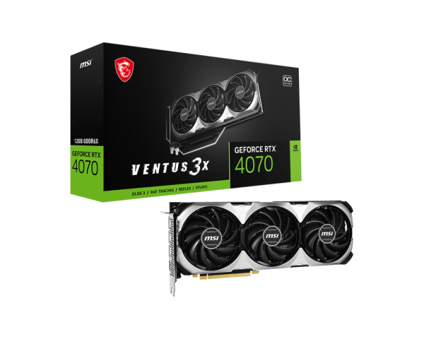 NVIDIA GeForce MSI RTX 4070 VENTUS 3X E1 12GB OC / 912-V512-027